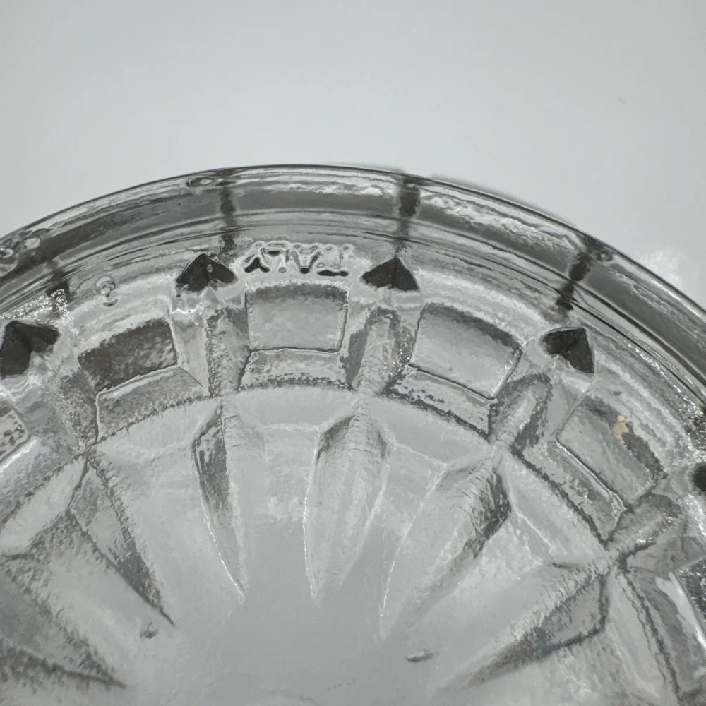 Vintage‎ Cut Glass Bowl Silver Plated Rim Salad Fruit Nut Bowl Italy 4.5